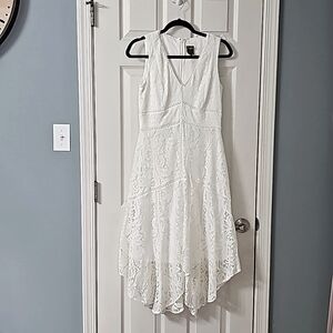 Taylor White Lace Dress Cowgirl Quiet Luxury Beach Dress Cocktail Party